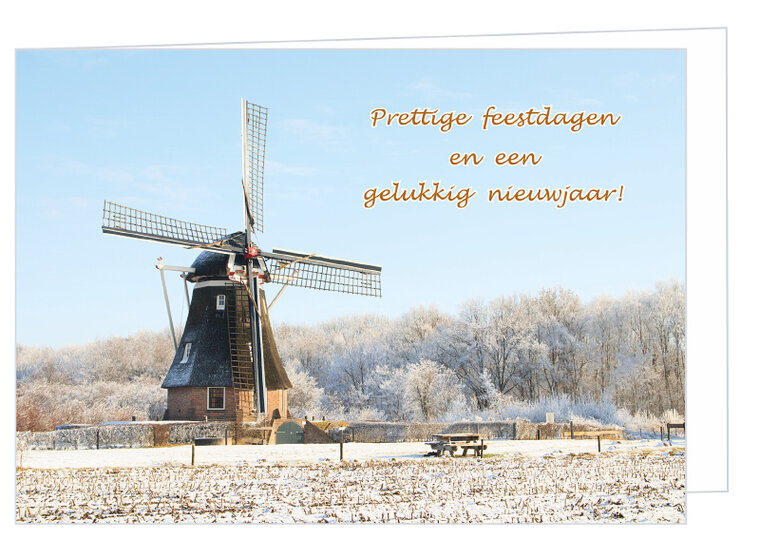 Luxus-Weihnachtskarten 2025 Mühlen - Klappkarten mit Umschlag (set nr. 112)