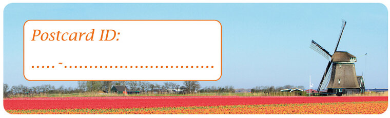 Postcrossing postcard ID stickers - 6x MĂĽhlen