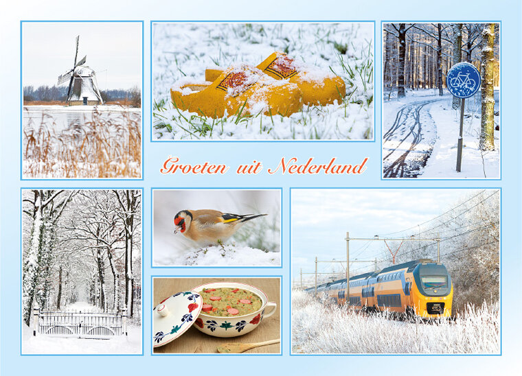 Postkarte groeten uit Nederland winter (AH0015)