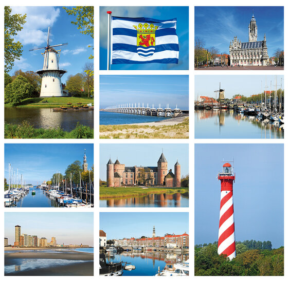 Postkarten Set Zeeland - 10 Postkarten mit Zeeland Motive (nr. 16)