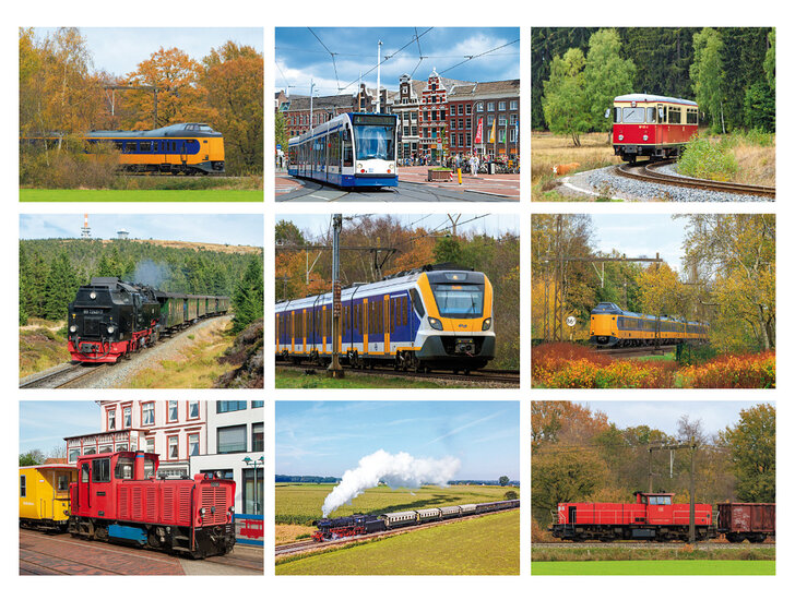Eisenbahn Postkarten Set - 9 Postkarten mit Eisenbahnmotive (nr. 118)