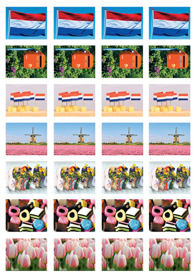 Belohnungsaufkleber Niederlande - 28 Sticker auf einem Bogen (SV001)