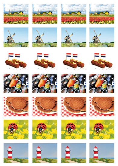 Belohnungsaufkleber Niederlande - 28 Sticker auf einem Bogen (SV002)