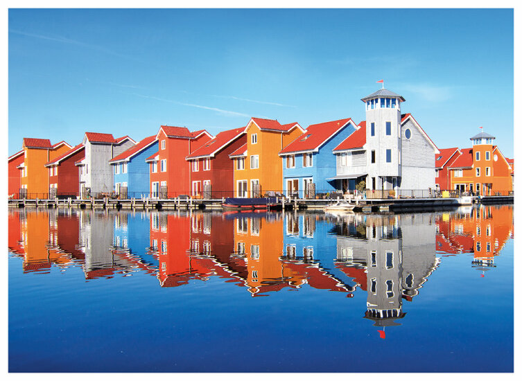 Groningen Postkarte - Reitdiep Hafen (C047)