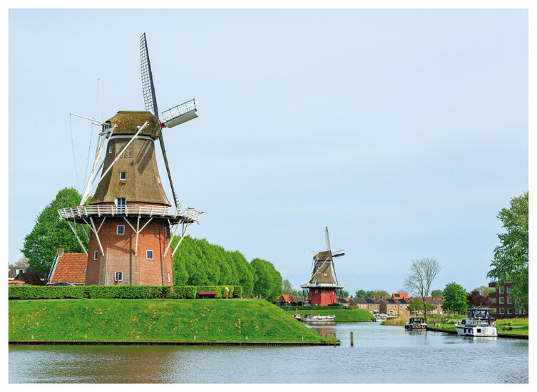 Windmühlen in Dokkum Postkarte (C083)