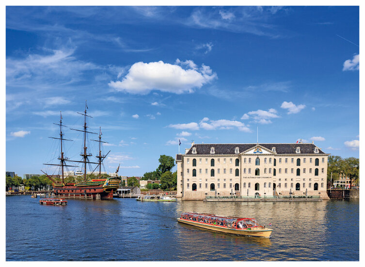 Postkarte Amsterdam - Schifffahrtsmuseum