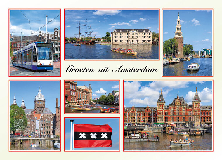 Postkarte Grüße aus Amsterdam (A002)
