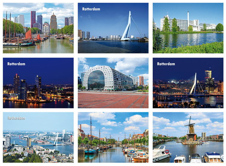 Postkarten Set Rotterdam - 9 Postkarten mit Rotterdammotive (nr. 069)