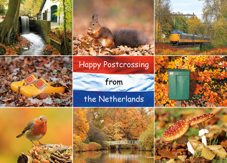 Postkarte Happy Postcrossing - Herbst (HP003)