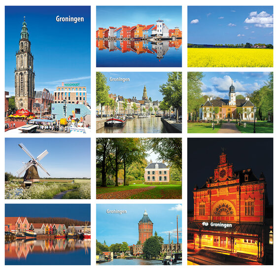 Postkarten Set Groningen - 10 Postkarten mit Groningen Motive (nr. 27)