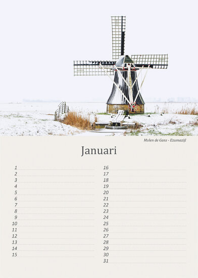 Geburtstagskalender Mühle