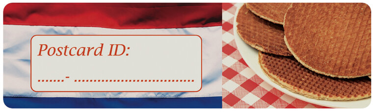 Postcrossing Postkarte ID stickers stroopwafels