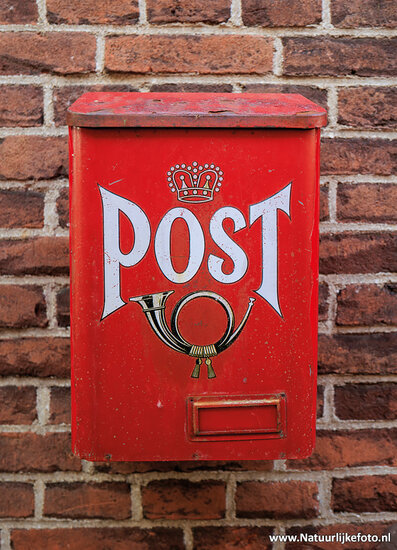 Postkarte Rote Post Briefkasten