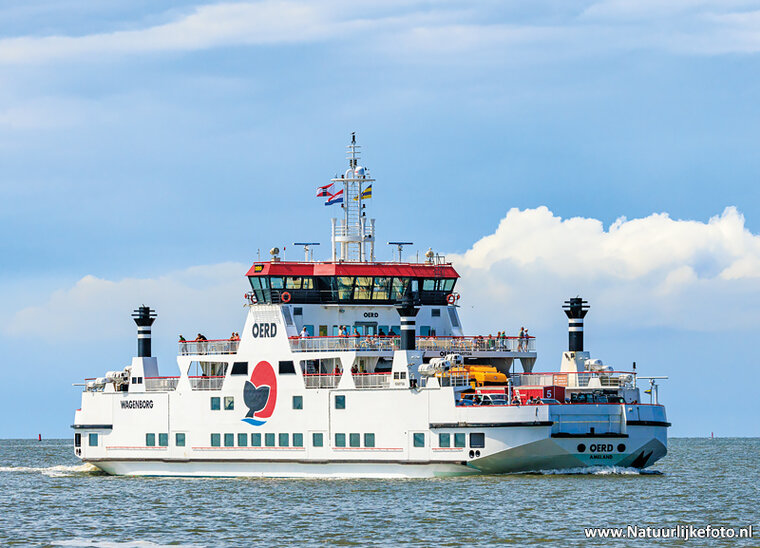 Postkarte Rottum Fähre