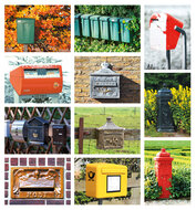 Postkarten Set Briefkasten - 11 Postkarten mit Briefkasten Motive (nr. 48)