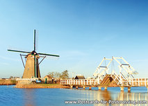 Mühle mit Brücke in Kinderdijk - UNESCO WHS Postkarte (0470) Mühle mit Brücke in Kinderdijk - UNESCO WHS Postkarte (0470)