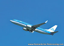 Flugzeug KLM Postkarte - Boeing 737-800 (0262) Flugzeug KLM Postkarte - Boeing 737-800 (0262)