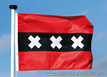 Flagge von Amsterdam Postkarte (0311) Flagge von Amsterdam Postkarte (0311)