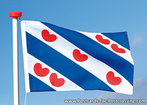 Flagge von Friesland Postkarte (0312) Flagge von Friesland Postkarte (0312)
