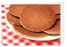 Grußkarte Stroopwaffeln - leere Karte mit Umschlag (W027) Grußkarte Stroopwaffeln - leere Karte mit Umschlag (W027)
