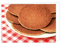 GruĂźkarte ohne Text - stroopwafels - Doppelkarte mit Umschlag (T027) GruĂźkarte ohne Text - stroopwafels - Doppelkarte mit Umschlag (T027)