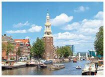 Postkarten Amsterdam | Postkarte Amsterdam - Kanäle mit Montelbaanstoren 