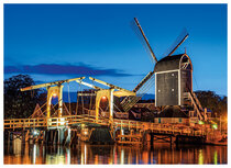 Leiden Postkarten | Mühle und Brücke Postkarte