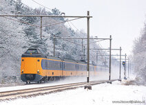 Eisenbahn Postkarten | Intercity Zug im winter Postkarte