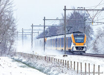 Eisenbahn Postkarten | Sprinter Zug im winter Postkarte
