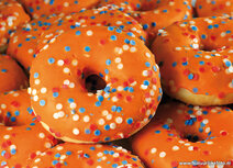 Essen und Trinken Karten | Orange Donuts Postkarte Essen und Trinken Karten | Orange Donuts Postkarte
