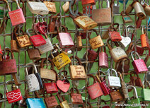 Liebesschlösser Postkarte