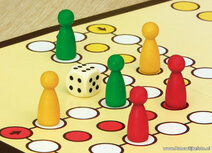 Mens erger je niet Postkarte