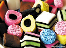 Essen Postkarten | Liquorice allsorts Postkarte Essen Postkarten | Liquorice allsorts Postkarte