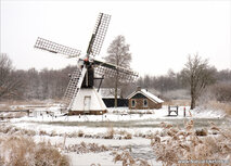 Winter Postkarten | Mühle Postkarte - das Wicher