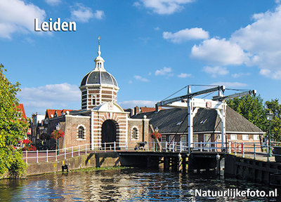 ansichtkaart Leiden Morspoortbrug