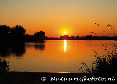 Ansichtkaart zonsondergang Wijk bij Duurstede, postcard sunset, Postkarte Sonnenuntergang