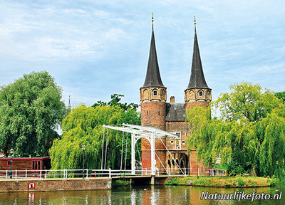 ansichtkaart Oostpoort in Delft, postcard Delft, Postkarte Ansichtskarte Delft 