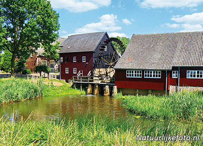 ansichtkaart Opwettense watermolen, Postcard Opwettense watermill, Postkarte Opwettense Wassermühle