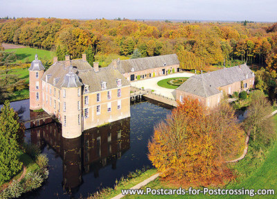 Herfstkaarten, kasteel Slangenburg in Doetinchem, postcard castle Slangenburg, Postkarte Schloss Slangenburg