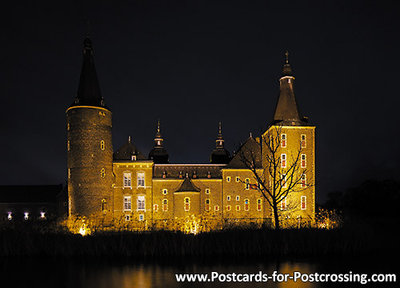 ansichtkaart kasteel Hoensbroek, postcard castle Hoensbroek, Postkarte Schloss Hoensbroek