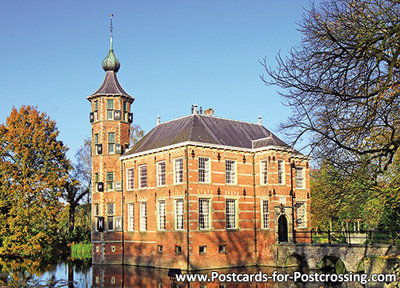 Herfstkaarten, ansichtkaart kasteel Bouvigne in Breda, postcard castle Bouvigne in Breda, Postkarte Schloss Bouvigne