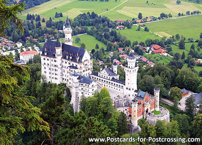 ansichtkaart kasteel, castle postcard Neuschwanstein, Postkarte / Ansichtskarte Deutschland - Schloss Neuschwanstein