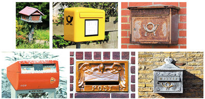 Brievenbus kaartenset - postcard set mailboxes - Postkarten Set Briefkasten