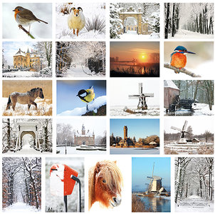 Kaartenset winter - Postcard set winter - Postkarten Set Winter