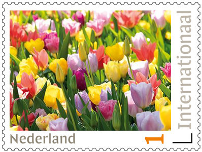 Postzegels voor Postcrossing Tulpenveld
