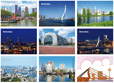 ansichtkaarten Rotterdam, kaartenset Rotterdam, Postkaarten Rotterdam