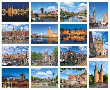 Ansichtkaarten steden | set met 15 kaarten
