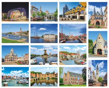 Ansichtkaarten steden | set met 15 kaarten