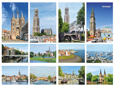 Steden ansichtkaarten set