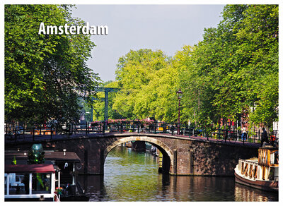 ansichtkaart Amsterdamse gracht - werelderfgoed